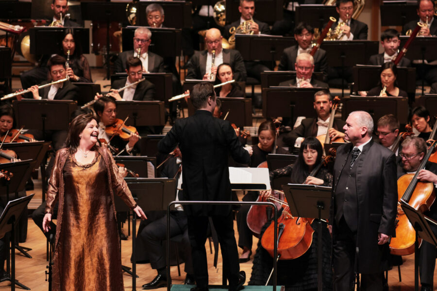Hong Kong Wagner-Konzert, (v.l.n.r.) Ricarda Merbeth, Pietari Inkinen, Stefan Vinke